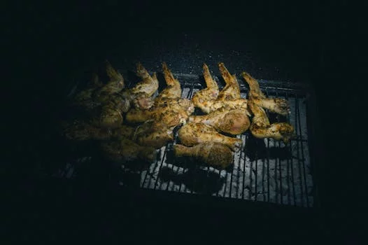 smoky barbecue chicken wings with grill marks